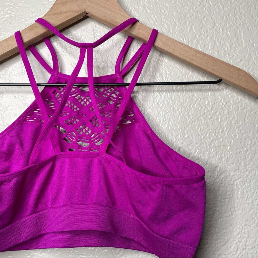 NWOT Victoria’s Secret Women's Bralette Halter Seamless Cutout Magenta Purple - Picture 9 of 10
